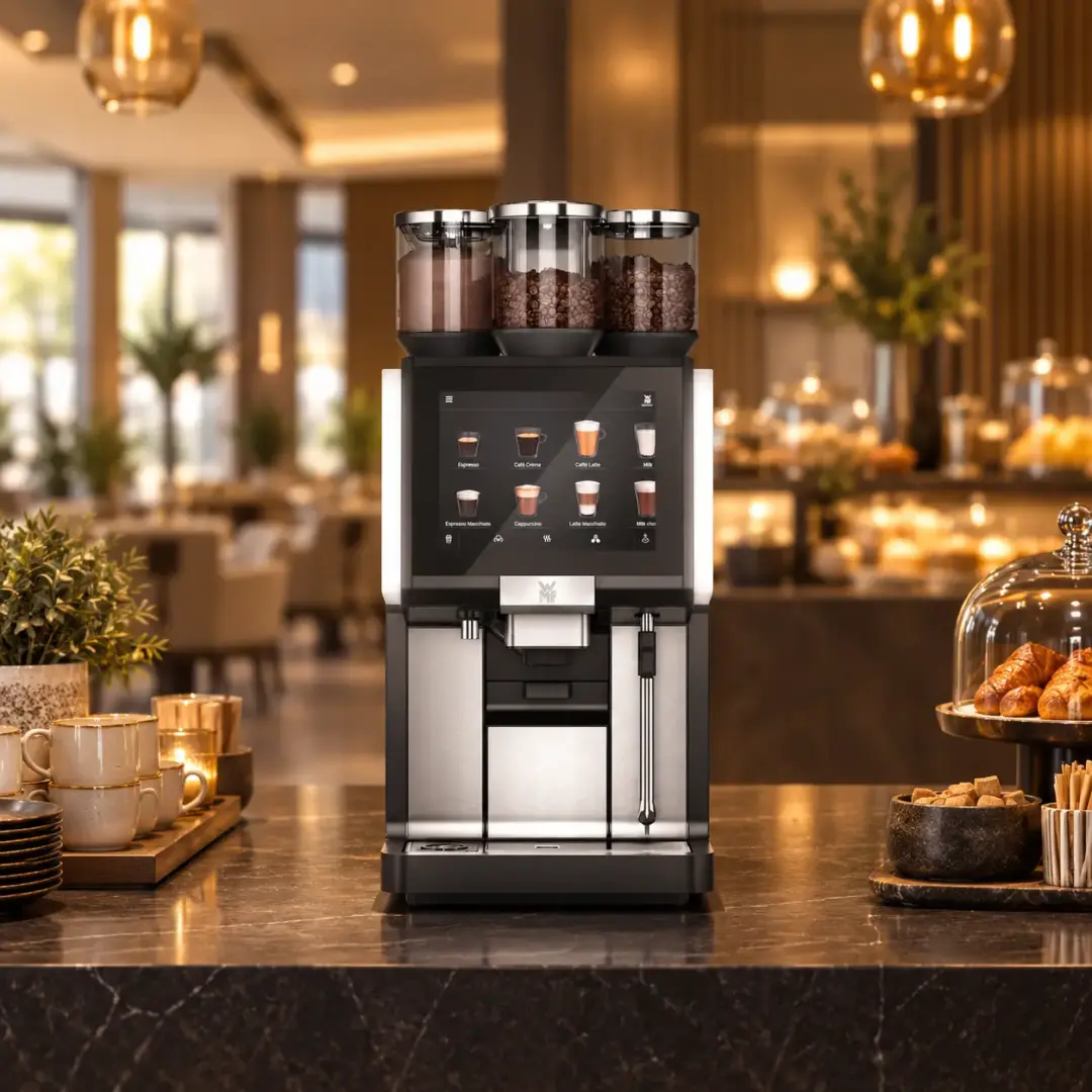 Bean-to-cup coffee machine in a workplace setting